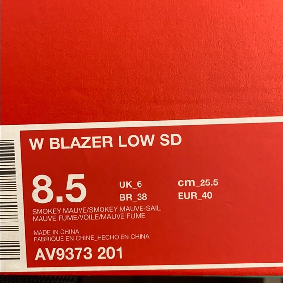 Nike Blazer Low SD Suede Smokey Mauve W AUTHENTIC - Picture 8 of 8